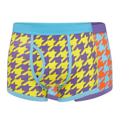 Red Herring Pack of two turquoise print trunks